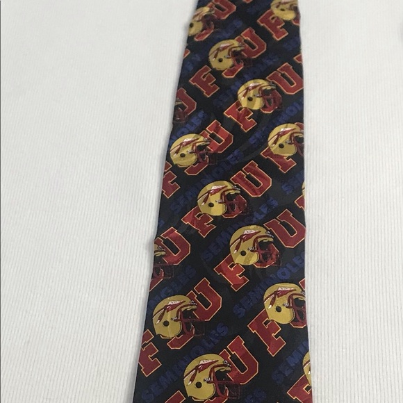 VTG Why Knot FSU Seminole Helmet Florida State University 100% Silk - Picture 4 of 7